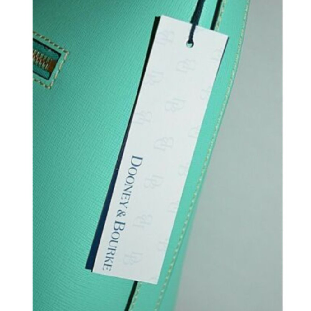 Dooney & Bourke Saffiano Italian Leather Mint Bag - Picture 5 of 11